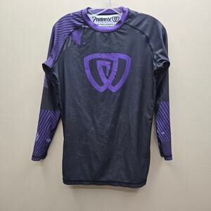 Phalanx Athletics Men's Long Sleeve Rash Guard Jiu Jitsu MMA Black Size Small